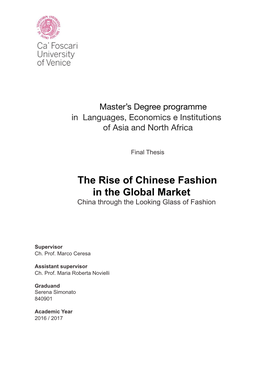 The Rise of Chinese Fashion in the Global Market-Serena Simonato