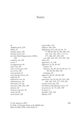 205 © the Author(S) 2017 B. Prifti, US Foreign Policy in the Middle East