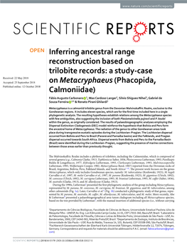 A Study-Case on Metacryphaeus (Phacopida, Calmoniidae)