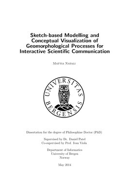 Sketch-Based Modelling and Conceptual Visualization of Geomorphological Processes for Interactive Scientiﬁc Communication