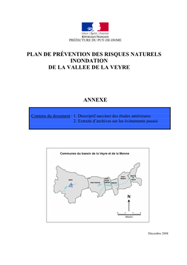 Plan De Prévention Des Risques Naturels Inondation De La Vallee De La Veyre