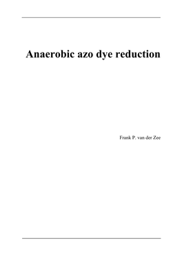 Anaerobic Azo Dye Reduction