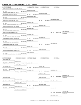 Champ and Cons Bracket - 103 1A/2A