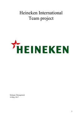 Heineken International Team Project