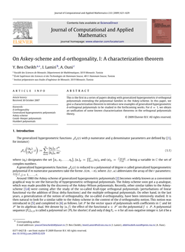 A Characterization Theorem