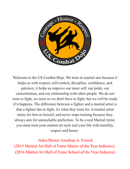 Soke/Master Jonathan A. French (2015 Martial Art