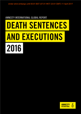 Death Sentences and Executions in 2016