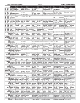 Sunday Morning Grid 10/8/17 Latimes.Com/Tv Times