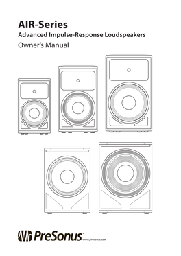 Presonus AIR Series Manual