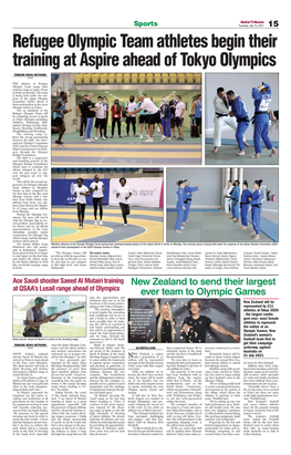 Refugee Olympic Team Athletes Begin Their Training at Aspire Ahead of Tokyo Olympics