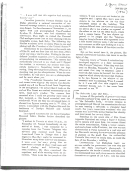 Canadian Journalist Norman Similas Was in Objects in the Window on the 6Th Floor Dallas Attending a National Convention of Car- Southeast Corner of the Building