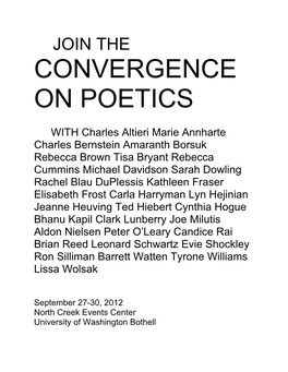 Convergence on Poetics