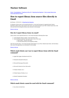 How to Export Library Item Source Files Directly to Email How to Export Library Item Source Files Directly to Email