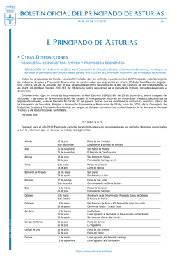 Bopa BOLETÍN OFICIAL DEL PRINCIPADO DE ASTURIAS