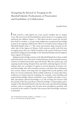 Navigating the Revival of Voyaging in the Marshall Islands: Predicaments of Preservation and Possibilities of Collaboration