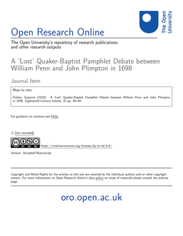 Open Research Online Oro.Open.Ac.Uk