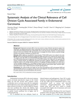 Systematic Analysis of the Clinical Relevance of Cell Division Cycle