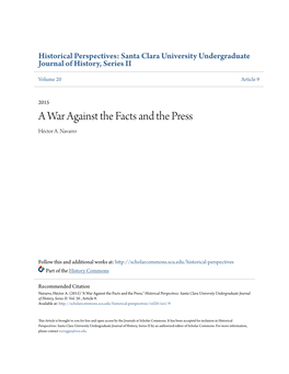 A War Against the Facts and the Press Héctor A