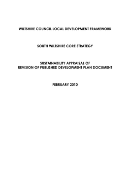 Old Sarum Airfield New Housing Will Only Be Permitted on Old Sarum Airfield Only If Can Deliver the Following to the Satisfaction of the Local Planning Authority