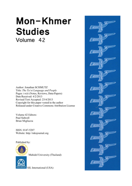 Mon-Khmer Studies