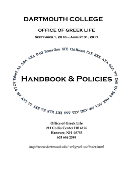 Handbook & Policies