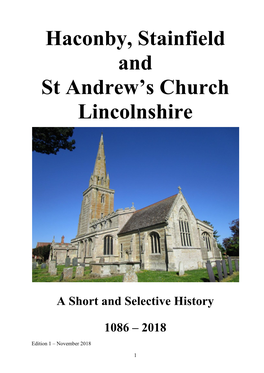 A Short History of Haconby, Stainfield and St Andrew's Church