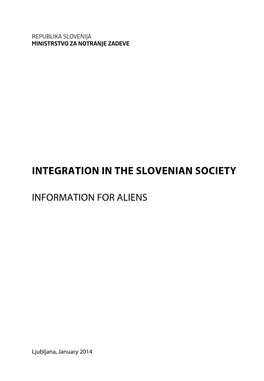 Integration in the Slovenian Society