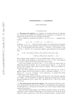 Arxiv:Math/0603563V2 [Math.AT] 15 Apr 2007 O-Eobakt R [ Are Brackets Non-Zero Xosi Ie N[,Lma4.3.3]