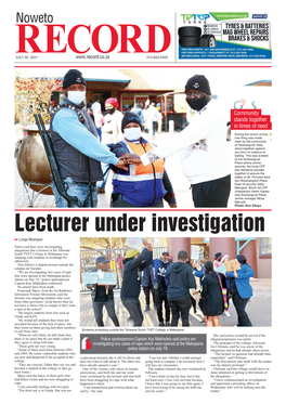 Lecturer Under Investigation Lunga Mzangwe