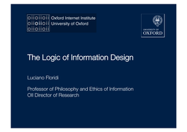 The Logic of Information Design