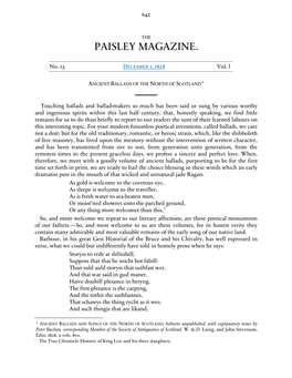 The Paisley Magazine, Vol. 1, No. 13, Dec. 1, 1828