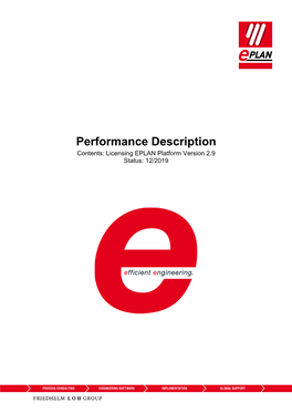 Performance Description EPLAN License Manager