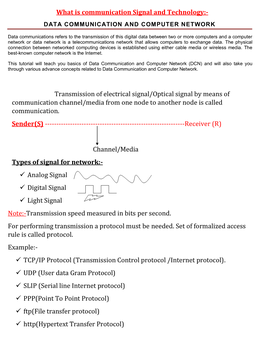 What Is Communication Signal and Technology:- Transmission Of