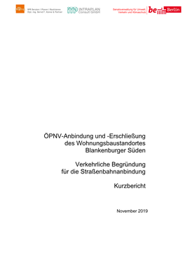 Kurzbericht: ÖPNV-Anbindung