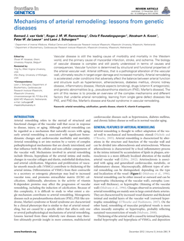 Mechanisms of Arterial Remodeling: Lessons from Genetic Diseases