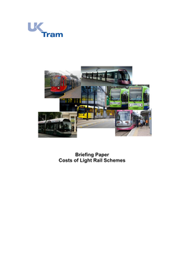 Briefing Paper Costs of Light Rail Schemes