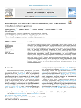 Biodiversity of an Antarctic Rocky Subtidal Community and Its Relationship with Glacier Meltdown Processes