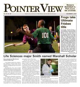 Life Sciences Major Smith Named Marshall Scholar Story and Photo by Mike Strasser Participated in While at West Point