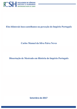 Elos Bilaterais Luso-Castelhanos Na Perceção Do Império Português