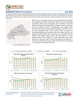 BURKINA FASO Price Bulletin July 2020