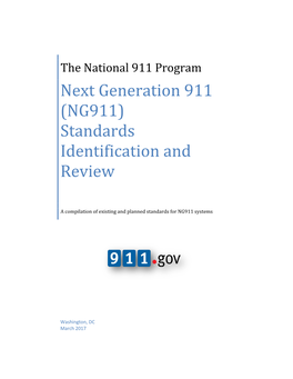 National 911 Program NG911 Standards Identification And