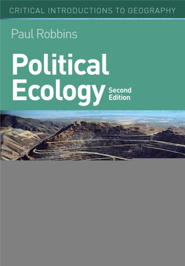 Political Ecology: a Critical Introduction, Second Edition