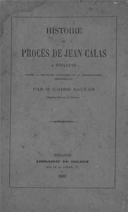 Procès De Jean Calas