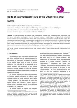 Node of International Flows Or the Other Face of El Eulma