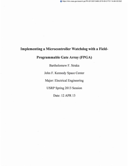 Programmable Gate Array (FPGA)