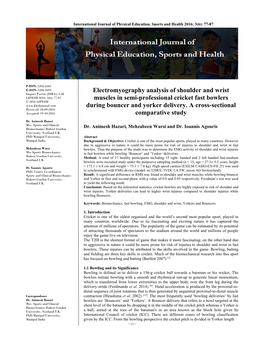 Electromyography Analysis of Shoulder and Wrist Muscles in Semi