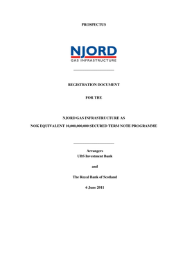 Registration Document for the Njord Gas