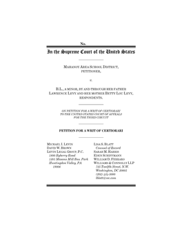 Petition for a Writ of Certiorari to the United States Court of Appeals for the Third Circuit