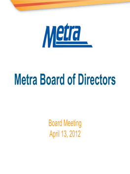 Metra Board of Directors