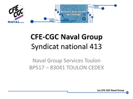 CFE-CGC Naval Group Syndicat National 413